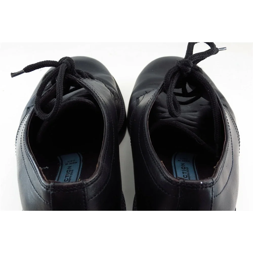 Kenneth Cole Reaction Derby Oxfords Black‎ Leather Men Shoes Size 9.5 Medium